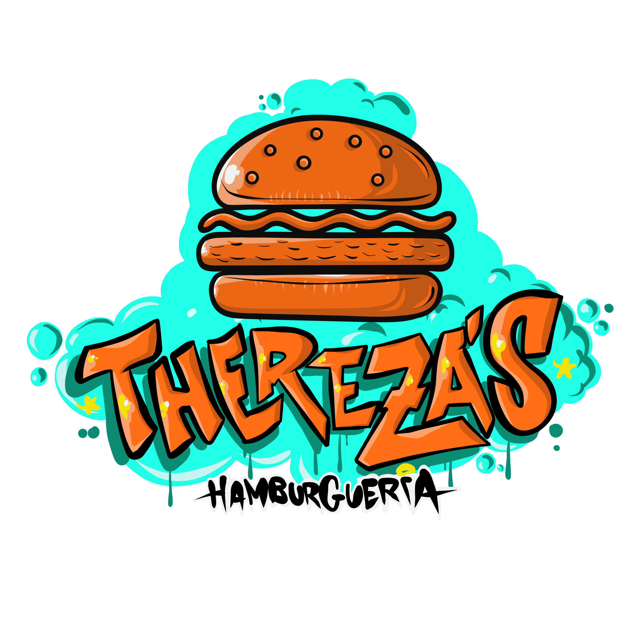Logo Therezas Burger PNG